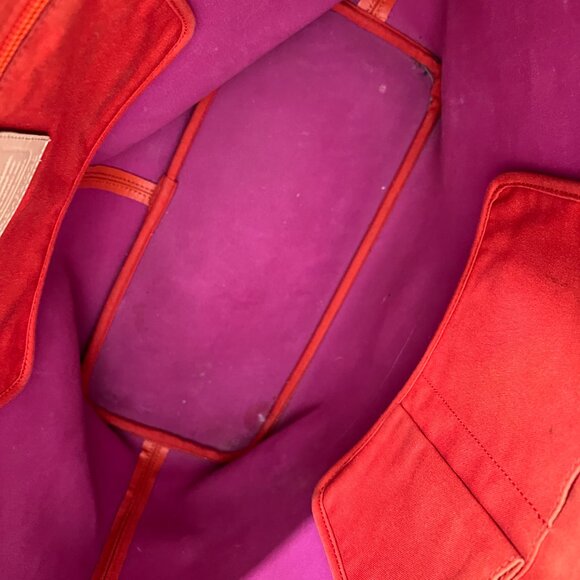 COACH Metro Vermillion Cross Grain Leather Large Tote Bag f31326 - Picture 6 of 7